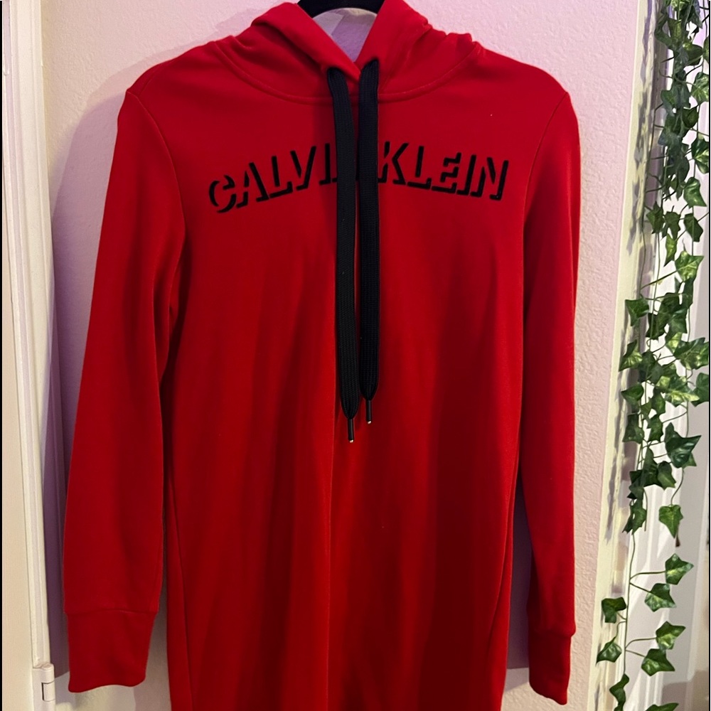Calvin Klein Hooded Sweater Dress